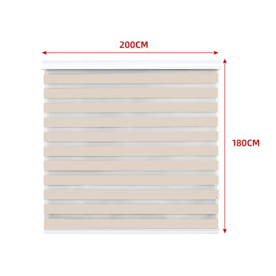 CORTINA ROLLER DUO BLACK-OUT BEIGE 200X180CM 1
