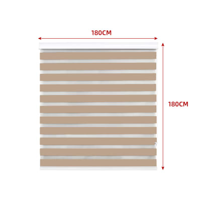 CORTINA ROLLER DUO BLACK-OUT COLOR CAFÉ CLARO 180X180CM | 6 UNID1