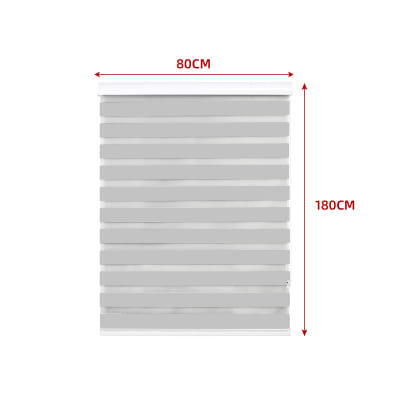 CORTINA ROLLER DUO BLACK-OUT COLOR GRIS CLARO 80X180CM  | 6 UNID1