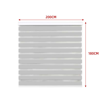 CORTINA ROLLER DUO BLACK-OUT GRIS CLARO 200X180CM | 6 UNID1