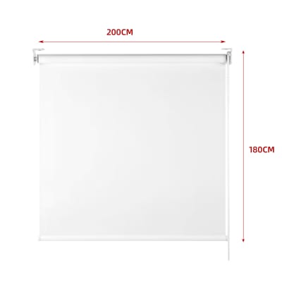 CORTINA ROLLER BLACK-OUT  BLANCO 200X180CM | 6 UNID1