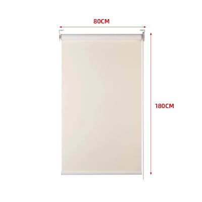 CORTINA ROLLER BLACK-OUT  BEIGE CLARO 80X180CM | 6 UNID1