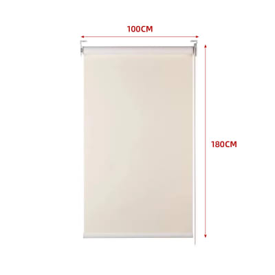 CORTINA ROLLER BLACK-OUT  BEIGE CLARO 100X180CM | 6 UNID1