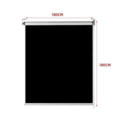 CORTINA ROLLER BLACK-OUT NEGRO 180X180CM  | 6 UNID1