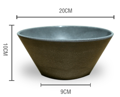 MACETERO PLASTICO JASPEADO CAFE  20X10X9CM | 12 UNID1