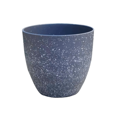 MACETERO PLASTICO JASPEADO CILINDRO 13.5X11.5CM | 12 UNID1