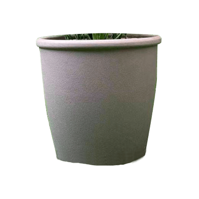 MACETERO PLASTICO LISO GRIS  15.5X10.8X14.5CM | 12 UNID1