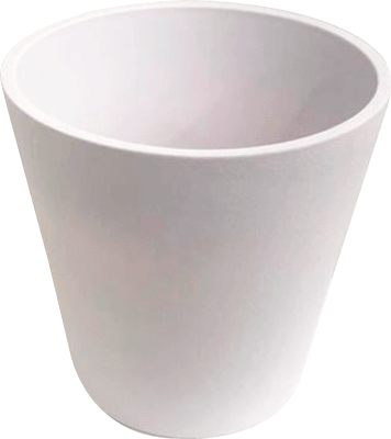MACETERO PLASTICO LISO BLANCO 15.5X10.5X15CM | 12 UNID1
