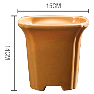MACETERO PLASTICO RECTANGULAR LISO 15X14CM | 12 UNID1