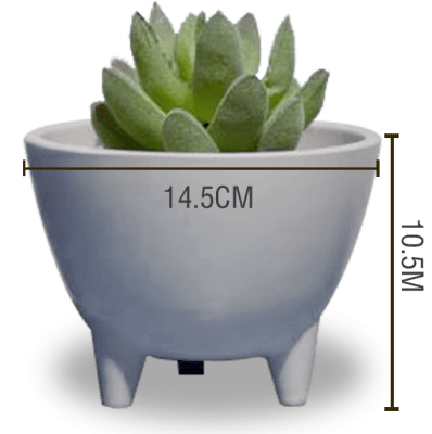 MACETERO PLASTICO LISO CON SOPORTE 14.5X9X8CM  | 12 UNID1