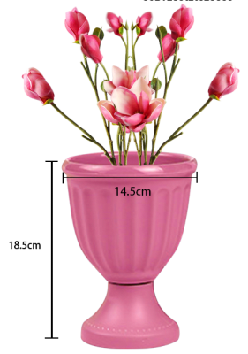 FLORERO PLASTICO CALIZ 18.5X14.5CM | 12 UNID1