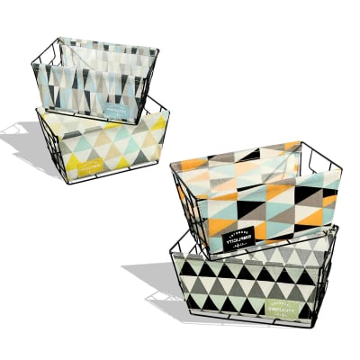 CESTO ORGANIZADOR DE TELA 30X20X15CM | 12 UNID1