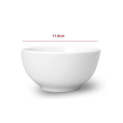 BOWL BLANCO LISO DE CERAMICA 17.8CM 7IN | 40 UNID1