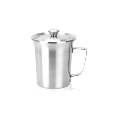 JARRA PARA LECHE DE ACERO INOX. 201 CON TAPA MOD-C1