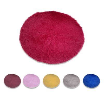 LIMPIAPIES PLUSH CIRCULAR FELPA COLOR LISO 120CM | 12 UNID1