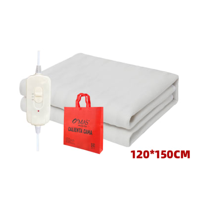 CALIENTA CAMA ELÉCTRICO BLANCO 1.5  PLAZA 120X150CM | 12 UNID_OLD1