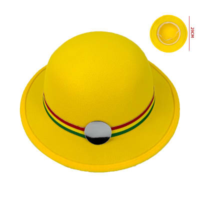 SOMBRERO NORTINO AMARILLO 100% POLIESTER DIAMETRO 11 CM1