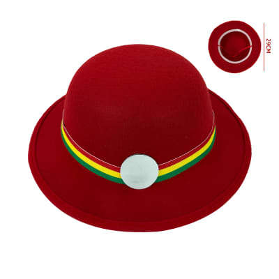 SOMBRERO NORTINO ROJO 100% POLIESTER DIAMETRO 11 CM1