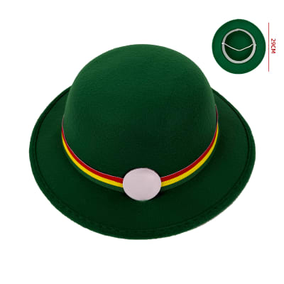 SOMBRERO NORTINO VERDE 100% POLIESTER DIAMETRO 11 CM1