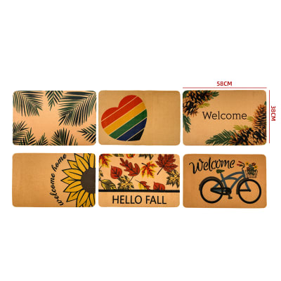 TAPETE HOGAR CON ANTIDESLIZANTE 50% POLIESTER 50% PVC 38*58 CM1