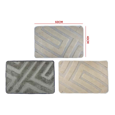 TAPETE BAÑO 50% POLIESTER 50% TPR 40*60 CM1