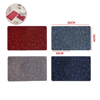 ALFOMRBA BAÑO JUEGO 2 PCS 100% POLIESTER 50*80+50*40 CM1