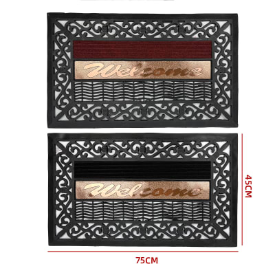TAPETE EXTERIOR CASA WELCOME 100% PVC 45X75 CM1