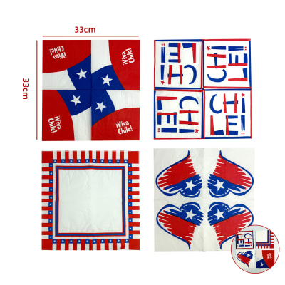 SERVILLETA PAPEL FIESTAS PATRIAS MULTI DISEÑO 33*33CM1