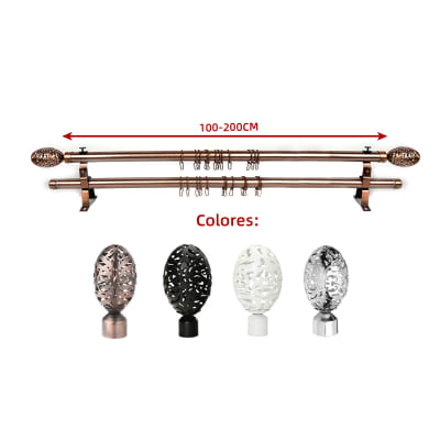 BARRA DE CORTINA DOBLE EXTENDIBLE 100 CM A 200 CM 51895991