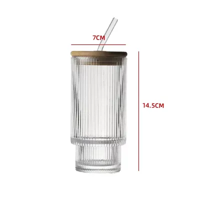 VASO VIDRIO LINEAS TEXTURA 400ML1