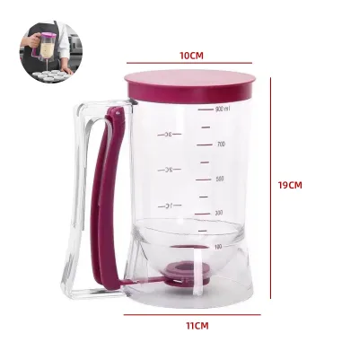 DISPENSADOR DE MASA PARA PANQUEQUES Y REPOSTERIA 900 ML – DOSIFICADOR MANUAL 19X10X11 CM1