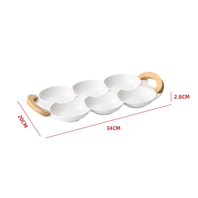 BANDEJA APERITIVO 6 ESPACIOS 34X20X2.8CM1