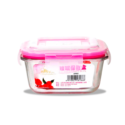 FUENTE DE VIDRIO CON TAPA PLASTICA 370ML/640ML | 12 UNID1