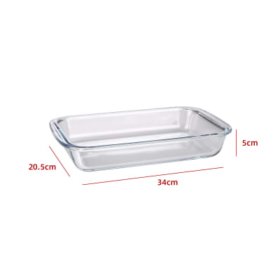 Contenedor hermético de vidrio para horno microondas 370ml 14.5x10.4x4.7cm1