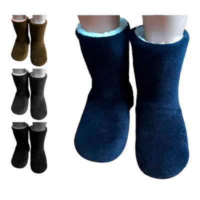 BOTAS PANTUFLAS HOMBRE CON CHIPORRO LISO | 12 UNID1