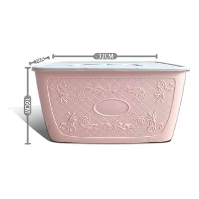 CESTA ORGANIZADORA CESTA CON TAPA SIN ABERTURAS PLASTICA 16X23X32CM | 12 UNID1