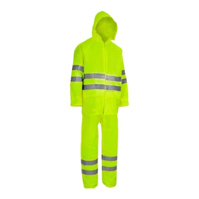 PONCHO IMPERMEABLE ADULTO UNISEX FLUORESCENTE CON PANTALON  | 6 UNID1