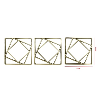 SET ESPEJOS DECORATIVOS GEOMETRICOS PARED 3PCS 25X25CM1