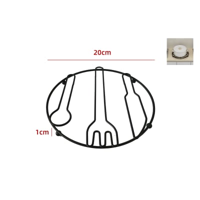 POSA OLLAS DE METAL CON DISEÑO CUBIERTOS 20CM  | 12 UNID1