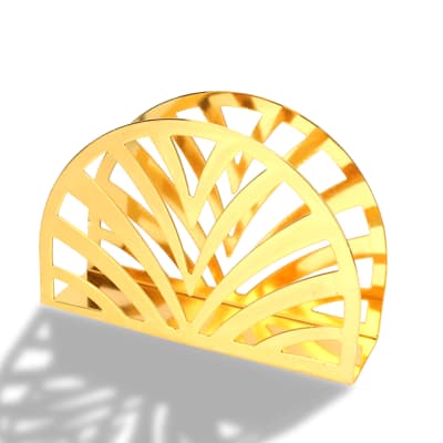 PORTA SERVILLETA DORADO 9X13CM | 12 UNID1