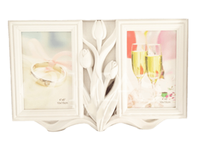 MARCO DE FOTO DOS EN 1 ROSA PLASTICO 32X20CM | 12 UNID1