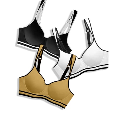 SOSTEN DE MUJER LISO CON BORDE TIRAS COLOR NEGRO| 12 UNID1