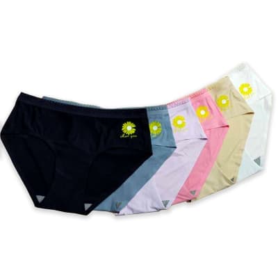 CALZON DE MUJER COLOR LISO ELASTICO DE ENCAJE | 12 UNID1