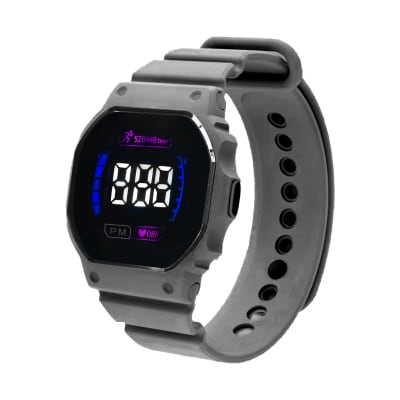 RELOJ DE MANO INFANTIL DIGITAL LISO REDONDO | 12 UNID1