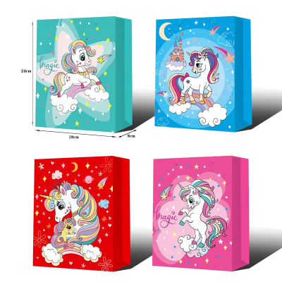 BOLSA DE REGALO 18X8X24CMS DISEÑO UNICORNIO1