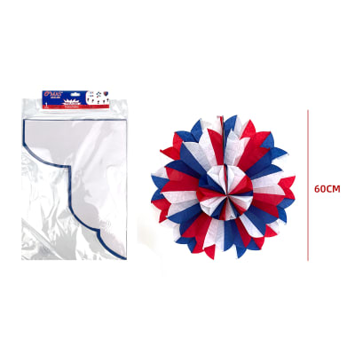 GUIRNALDA TRICOLOR CIRCULAR CON PUNTAS 60CM1