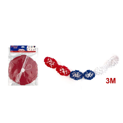GUIRNALDA TRICOLOR ESFERICA ACORDEON 3M1