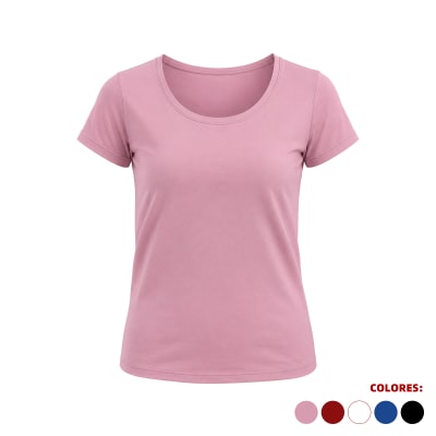 CAMISETA MANGA CORTA MUJER FIBRA DE BAMBU | 12 UNID1
