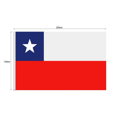 BANDERA DE CHILE CON CHUPON 150X220CM | 12 UNID1