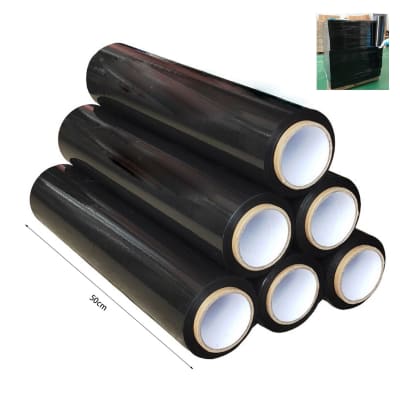 (4) FILM STRETCH NEGRO 0.5*300M1